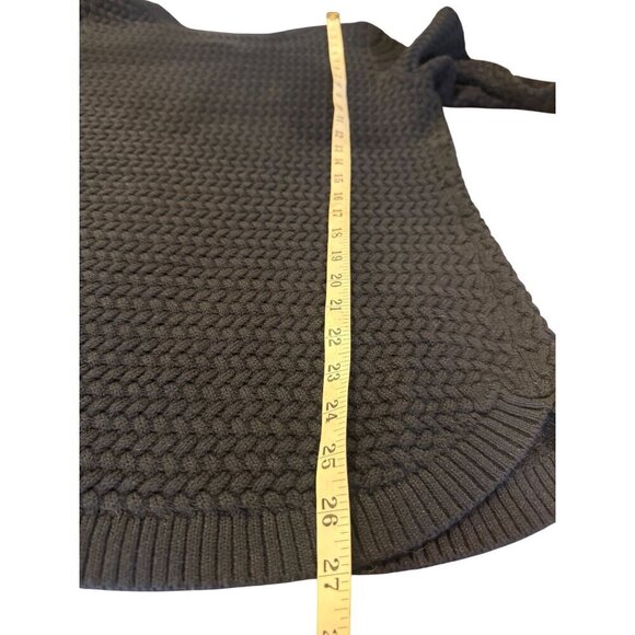 Lucy & Laurel Womens Black Textured Knit Pullover Sweater With Button Details Lo - Picture 7 of 10